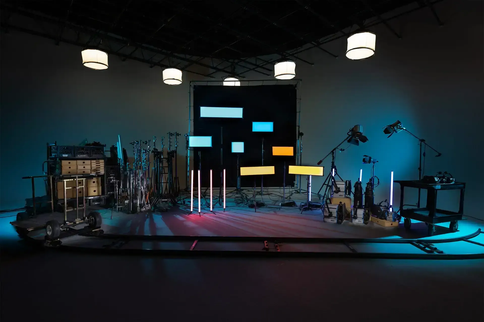 AstroLab's in-house lighting on the studio wall