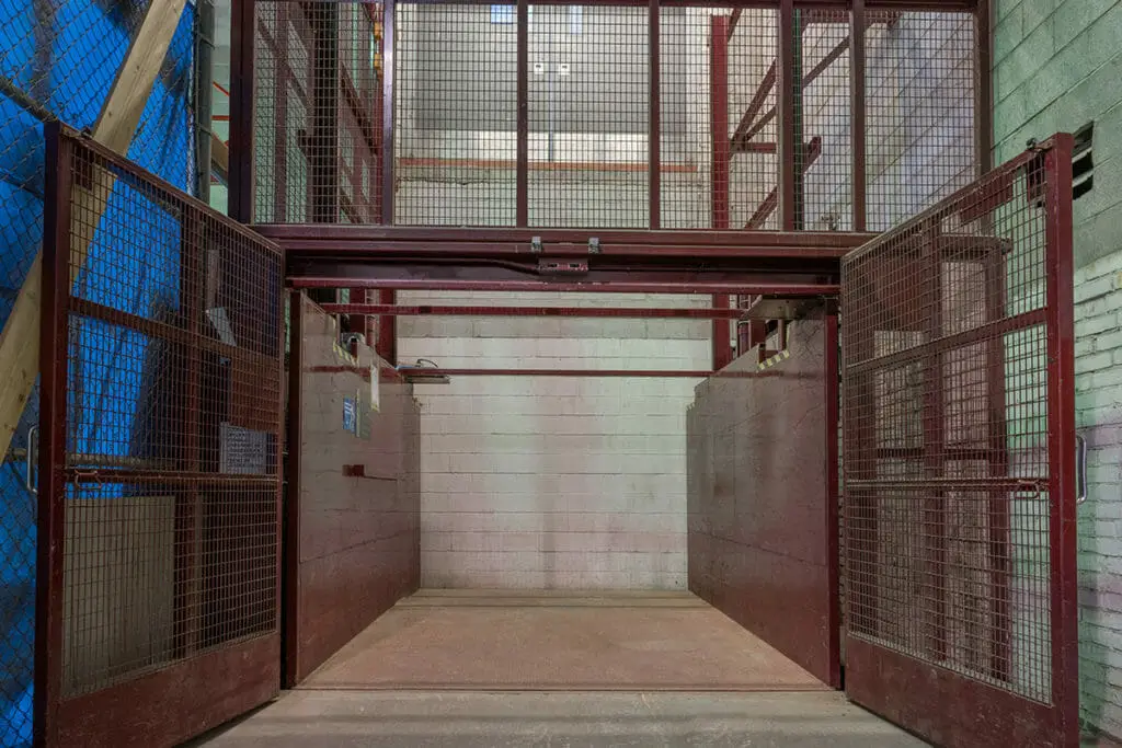 Freight Elevator at Bottom