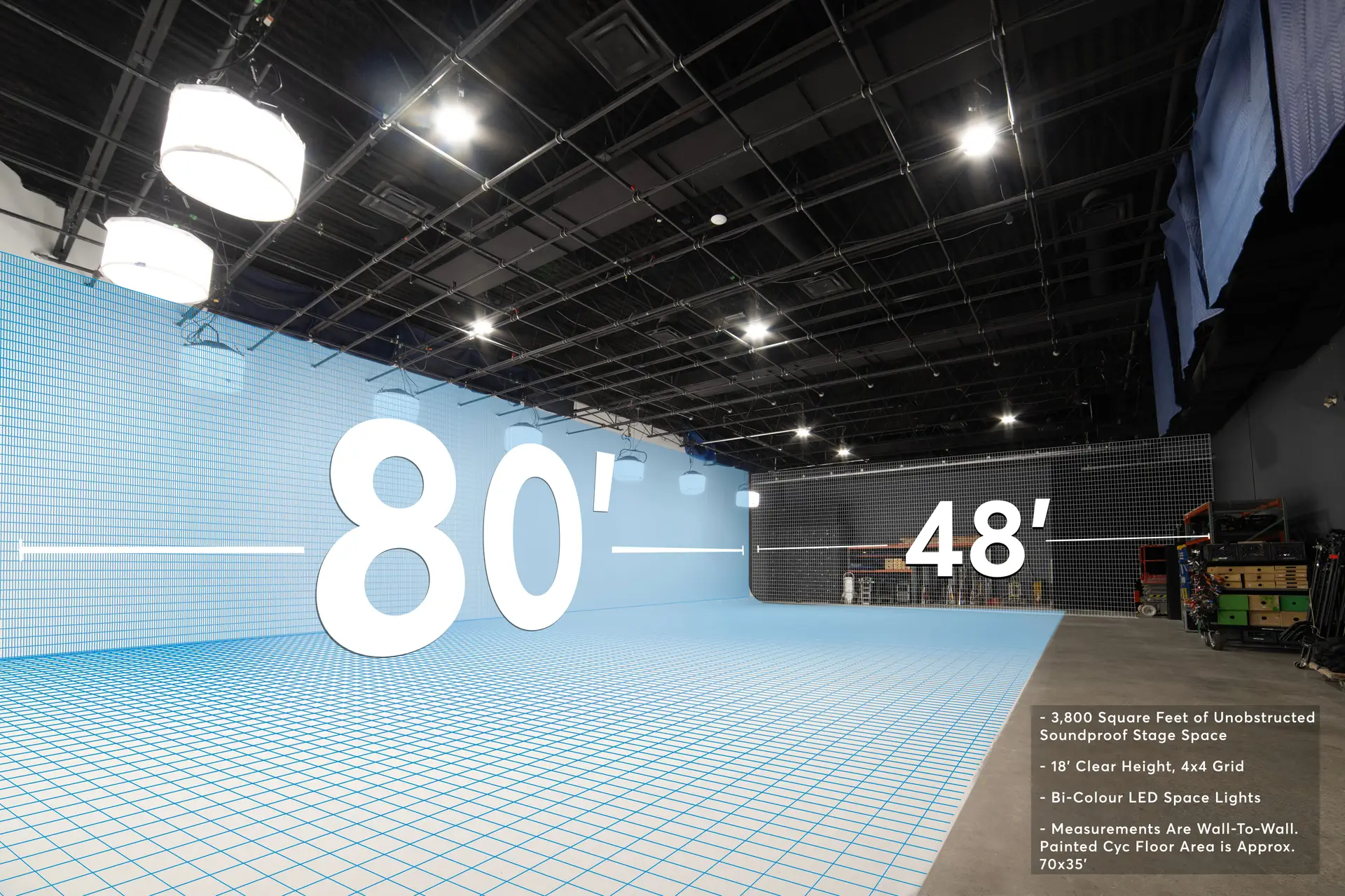 Studio Cyc With Dimensions