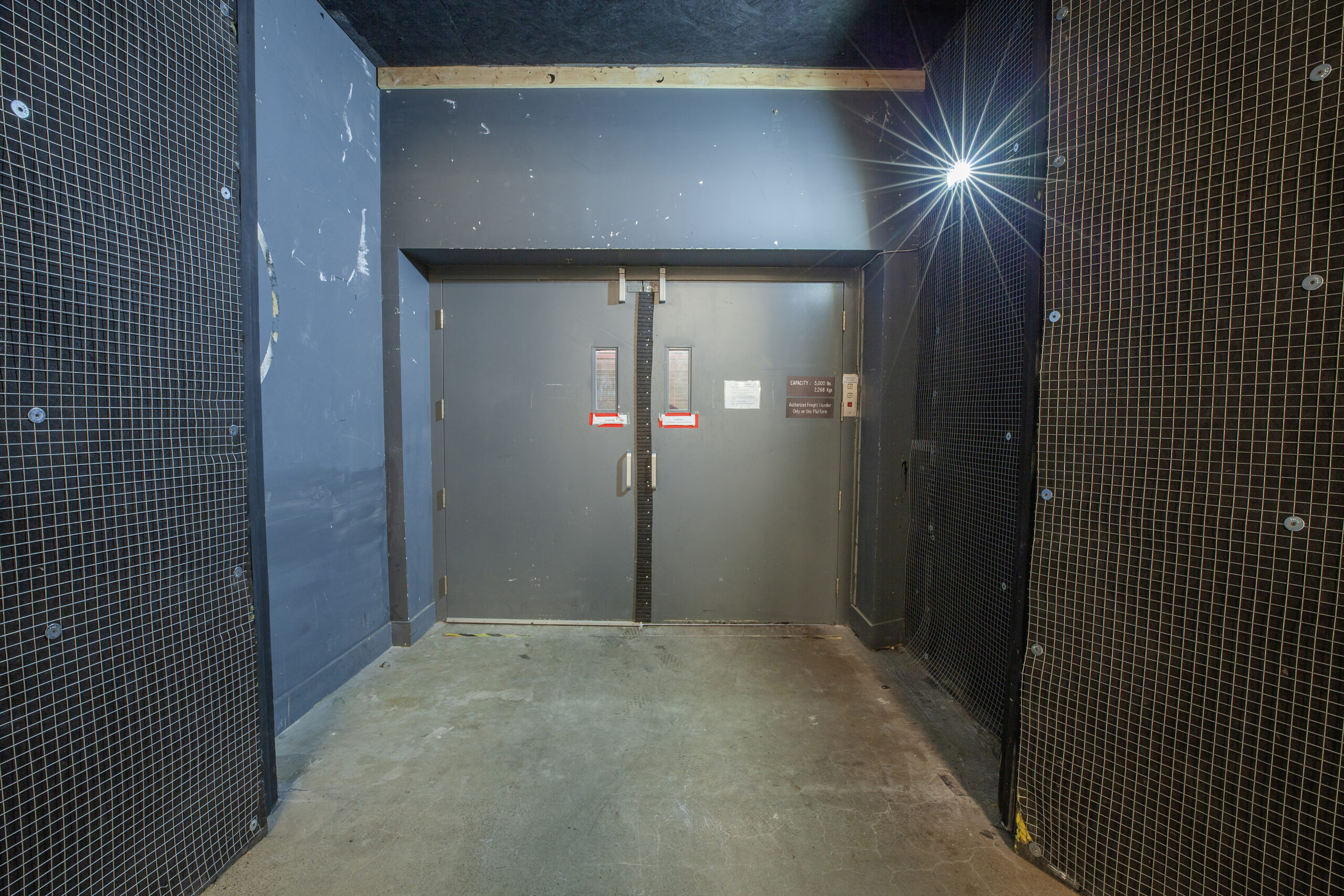 AstroLab Studios_Load-In_Freight Elevator From Inside Studio
